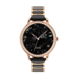 Noise Diva Araya Smartwatch for Women with AMOLED Display (850 Nits), 60 Precision-Set Crystals, Cycle Tracking, Skin Temperature, SOS with Live Location, 100+ Watch Faces - Rose Gold Ceramic