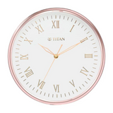 Titan Classic Rose Gold Wall Clock with Silent Sweep Technology - NTW0001PA03