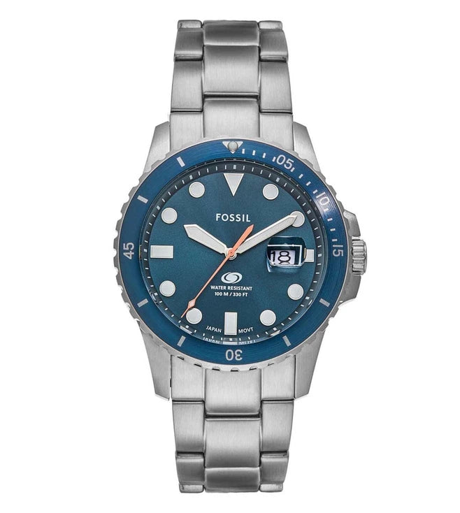 FOSSIL Blue Dive Analog Watch for Men FS6050 - KRISHNA WATCH COMPANY