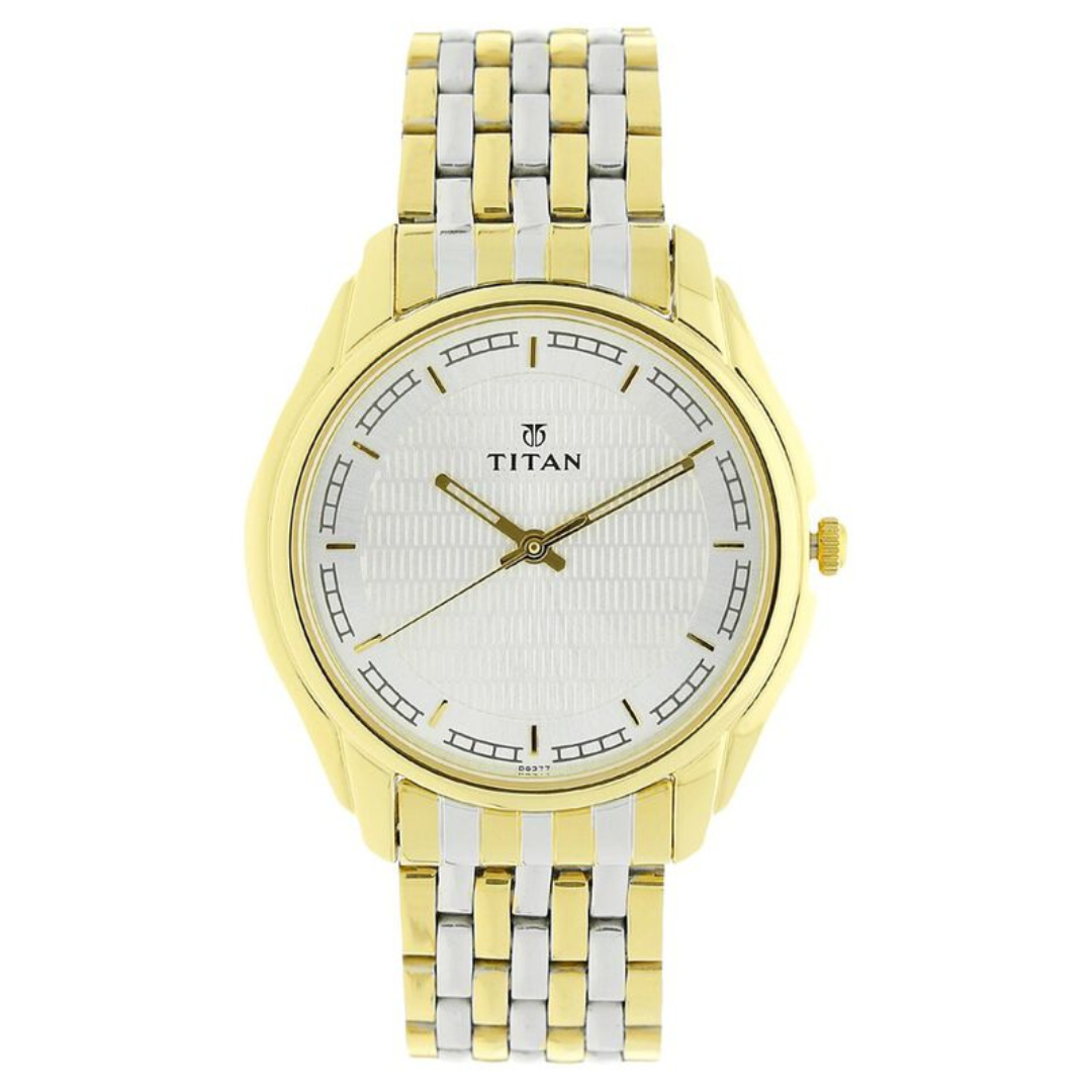 Titan Karishma Silver Dial Analog Stainless Steel Strap watch for Men 1578BM02 - KRISHNA WATCH COMPANY
