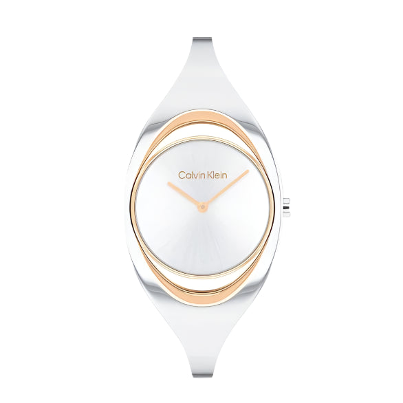 Calvin Klein Ck Elation Women's Silver Analog Stainless Steel Watch 25200424 - KRISHNA WATCH COMPANY