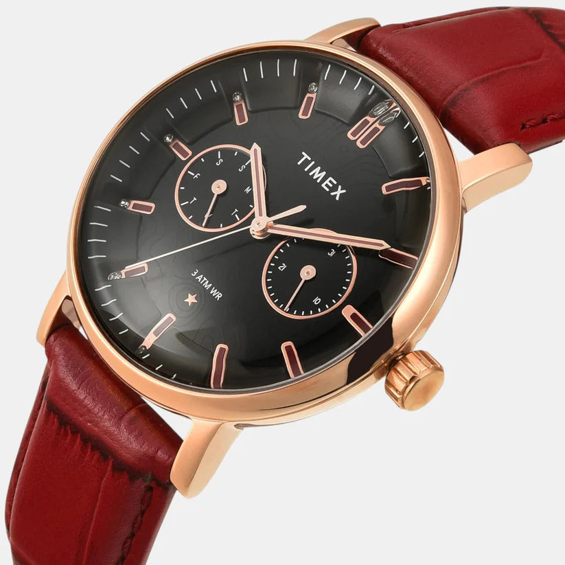 Timex | Cosmic Typography Black Dial Women's Watch - TWEL20300 - KRISHNA WATCH COMPANY