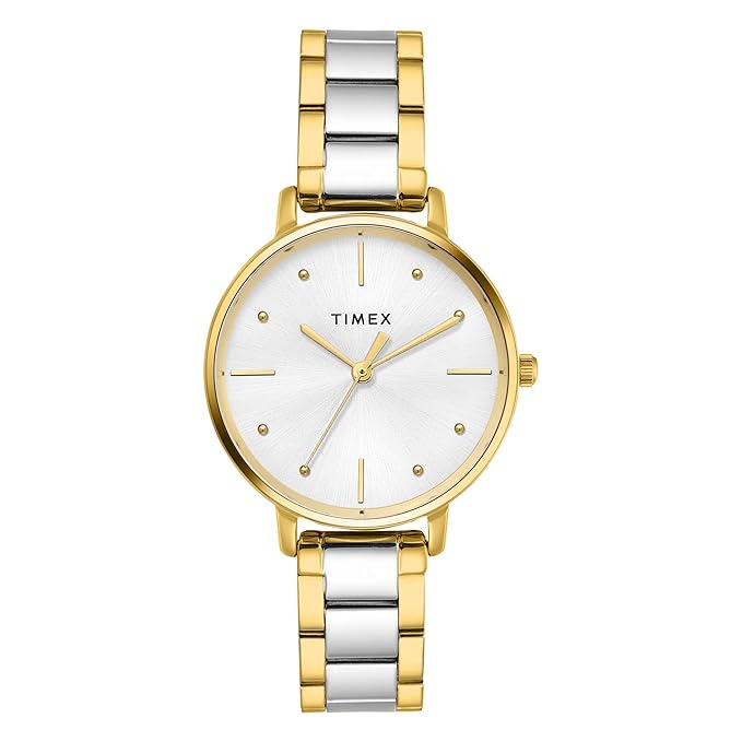 Timex Trendline Round 21mm Silver Dial Analog Women Watch - TWEL15828 - KRISHNA WATCH COMPANY