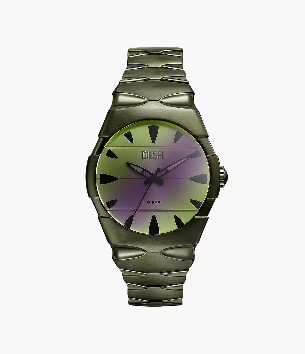 Diesel D-Sruptor Three-Hand Green Stainless Steel Watch - DZ2215 - KRISHNA WATCH COMPANY