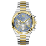 GUESS Silver And Gold Equity Blue Link Watch GW0703G3 - KRISHNA WATCH COMPANY