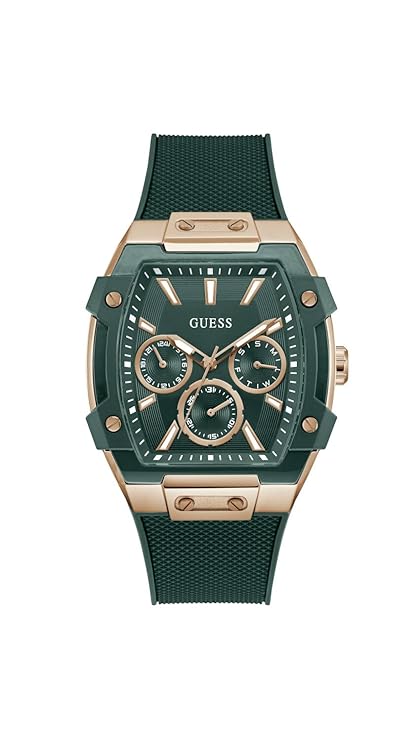 GUESS Rectangle 44mm Green Dial Analog Men Watch - GW0956G6