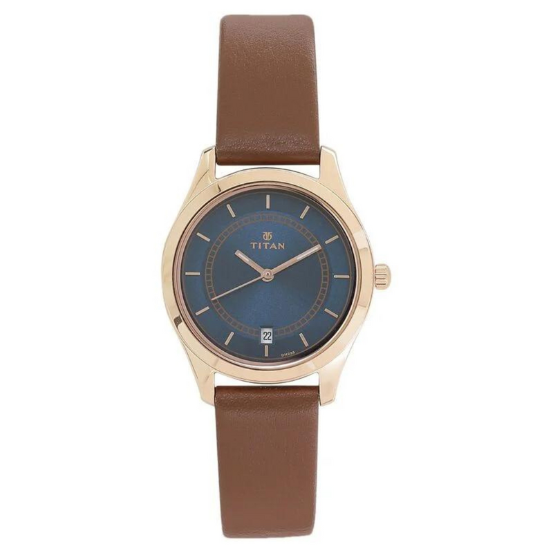 Titan Workwear Blue Dial Analog watch for Women - 2596WL03 - KRISHNA WATCH COMPANY