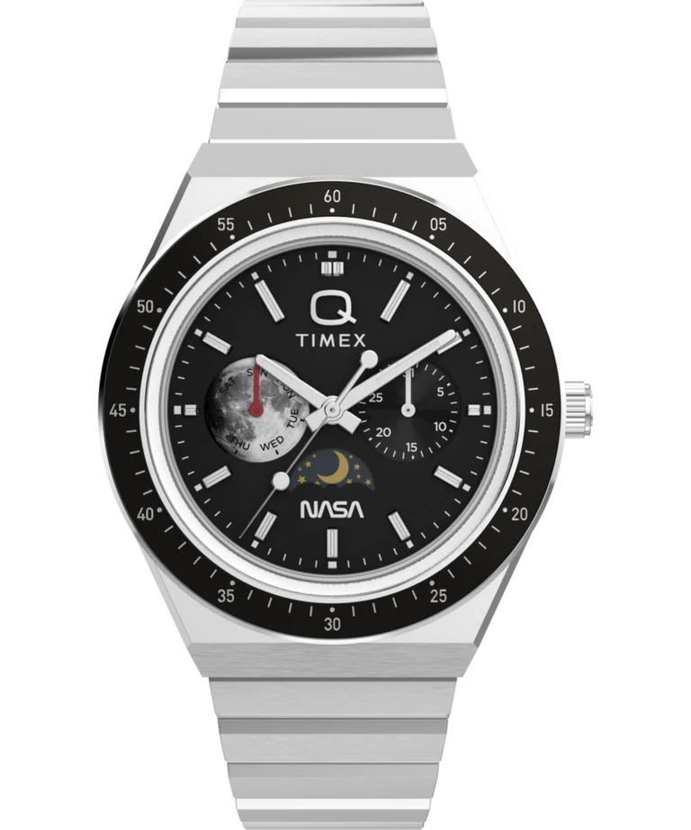 TIMEX Q Timex NASA 40mm Stainless Steel Bracelet Watch - TW2Y56700 - KRISHNA WATCH COMPANY