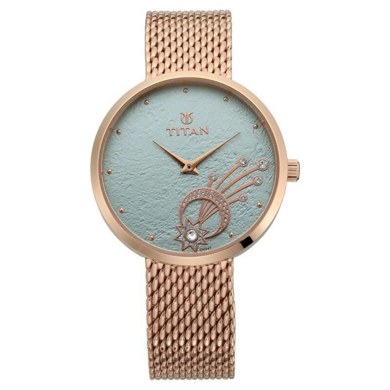 Titan Stellar Green Dial Analog Stainless Steel Strap watch for Women 95083WM01 - KRISHNA WATCH COMPANY