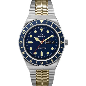 Timex 3 Hands Men's Analog Blue Dial Coloured Quartz Watch, Round Dial With 38 Mm Case Width - TW2V18400U9 - KRISHNA WATCH COMPANY