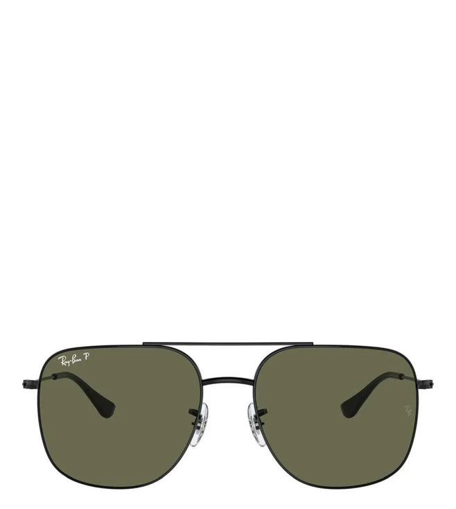 RAY-BAN Green Polarized Aviator Unisex Sunglasses 0RB3722I0025859 - KRISHNA WATCH COMPANY