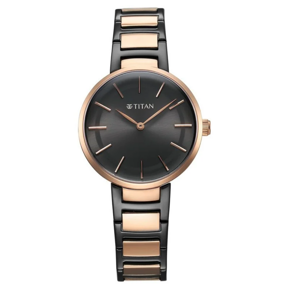 Titan Workwear Quartz Analog Anthracite Dial Watch for Women - 95183KM02 - KRISHNA WATCH COMPANY