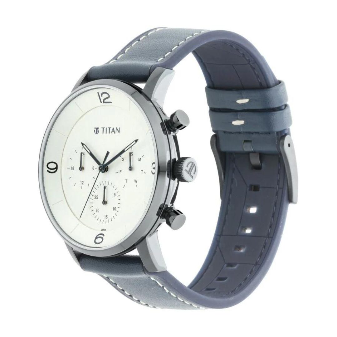 Titan Athleisure - Silver Dial Hybrid Strap Watch NN90119QP01 (DK565) - KRISHNA WATCH COMPANY