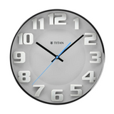 Metallic Wall Clock - Moulded Dial with solid numbers - W0008MA01 - KRISHNA WATCH COMPANY