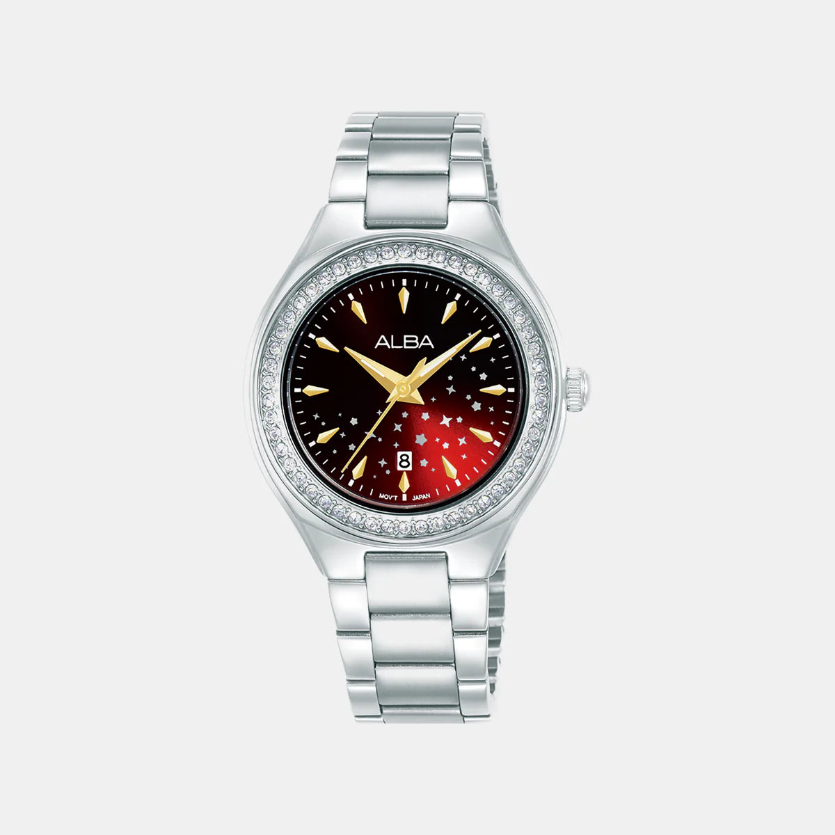 Alba Women Quartz Red Dial Analog Watch AH7EU3X1 - KRISHNA WATCH COMPANY