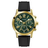 Guess Men's Watch Green Dial Gold Tone Case Quartz - GW0708G2