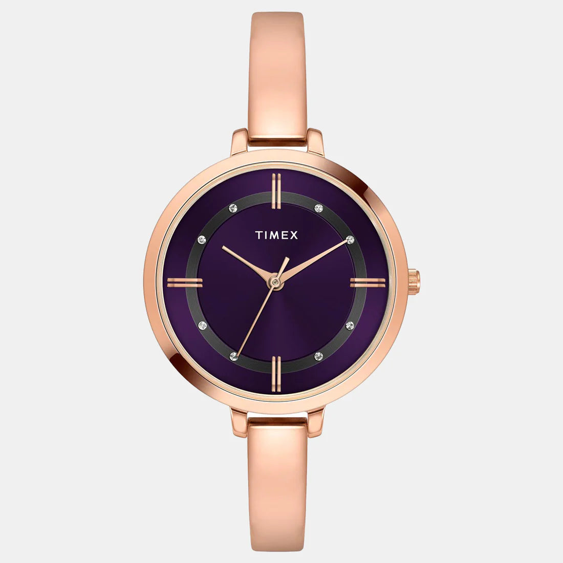 TIMEX Women's Purple Analog Brass Watch TWEL12824 - KRISHNA WATCH COMPANY
