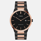 Timex E Class Male Black Analog Stainless Steel Watch TWEG23601