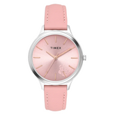 Timex Women Analaog Pink Round Brass Dial Watch- TWTL12103