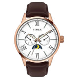 Timex White Dial Rose Gold Case Men's Watch TWEG19943