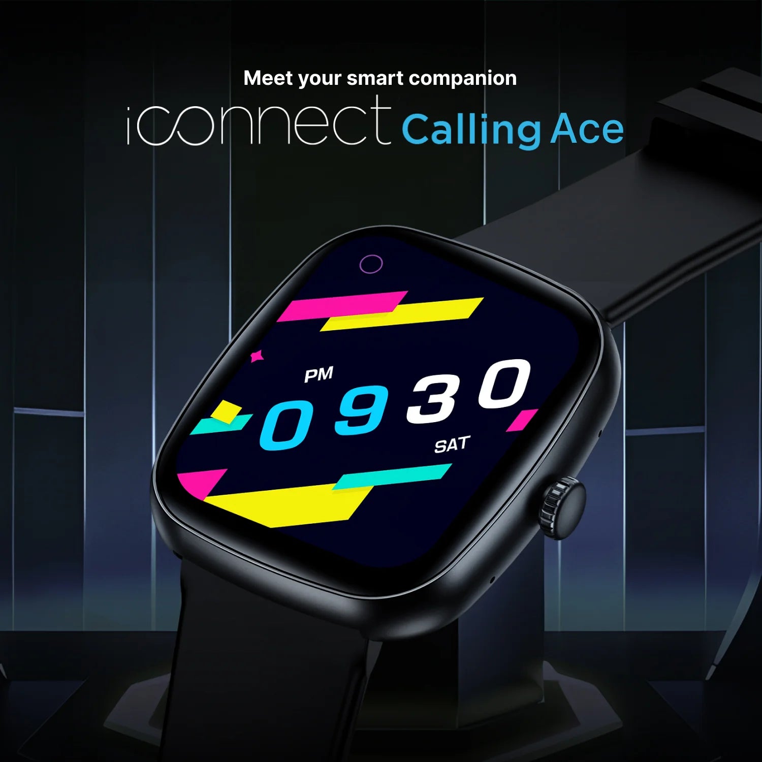 Timex iConnect Calling Ace 1.83 inches (4.64 cm) Display with Functional Crown and BT Calling Smartwatch For Unisex - TWIXW1100T - KRISHNA WATCH COMPANY