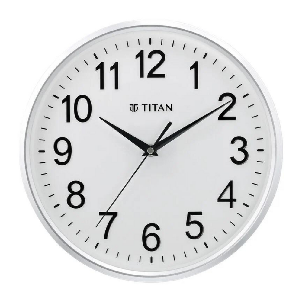 TITAN Wall Clock with Silent Sweep Technology - W0001PA01A - KRISHNA WATCH COMPANY