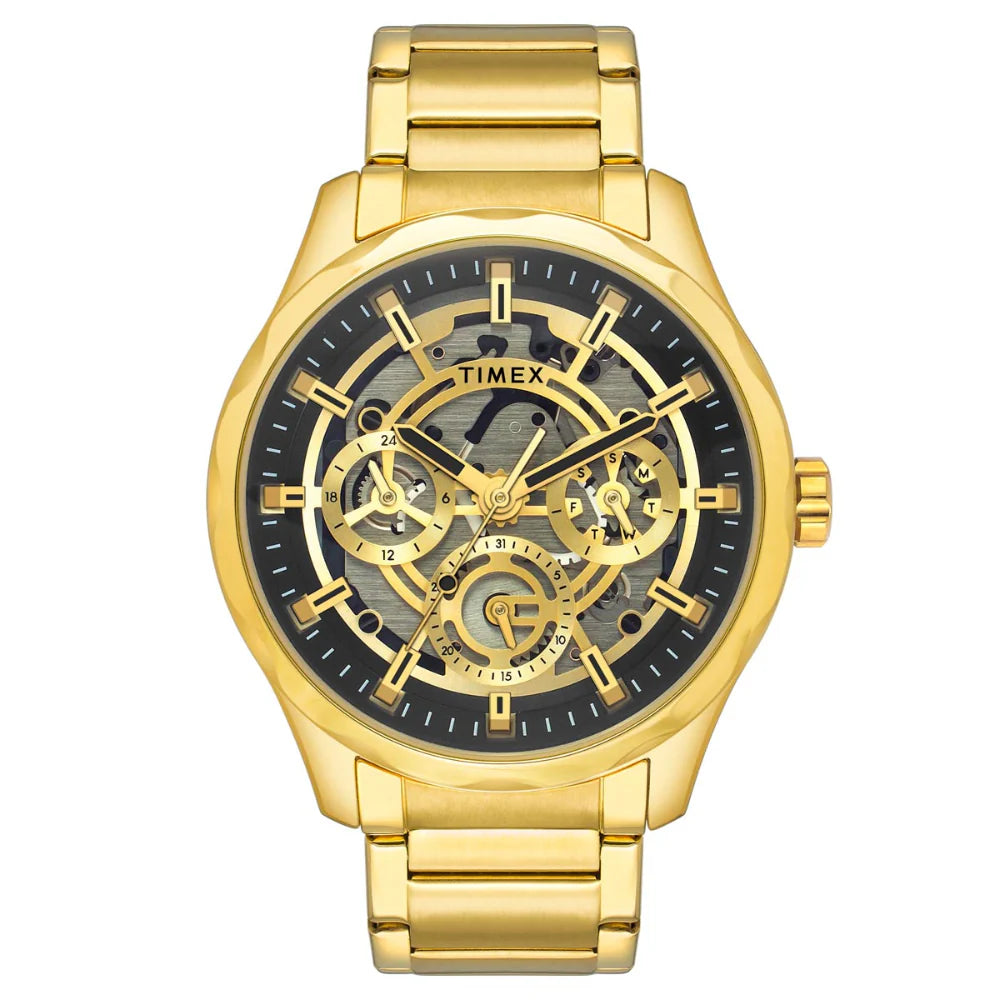 Timex Men Black Round Dial Analog Watch - TW0TG7628 - KRISHNA WATCH COMPANY