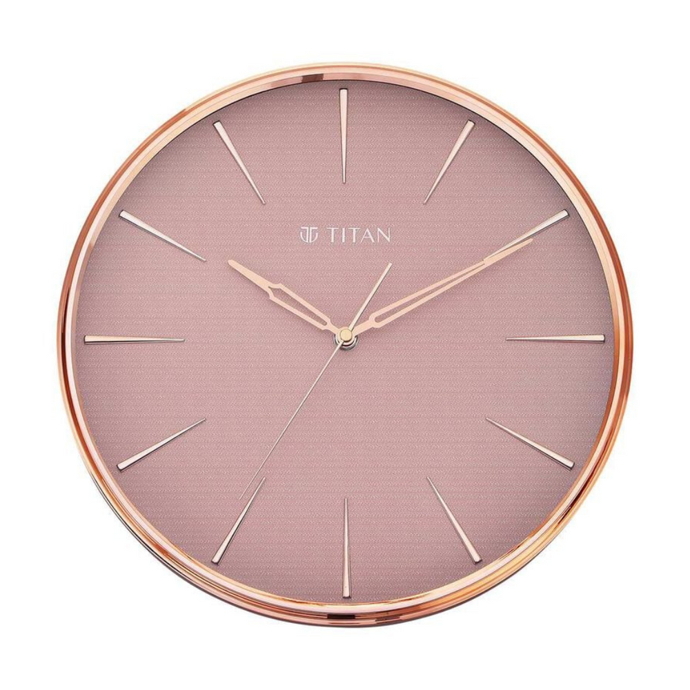 TITAN Contemporary Rustic Pink Wall Clock - W0013PA03 - KRISHNA WATCH COMPANY