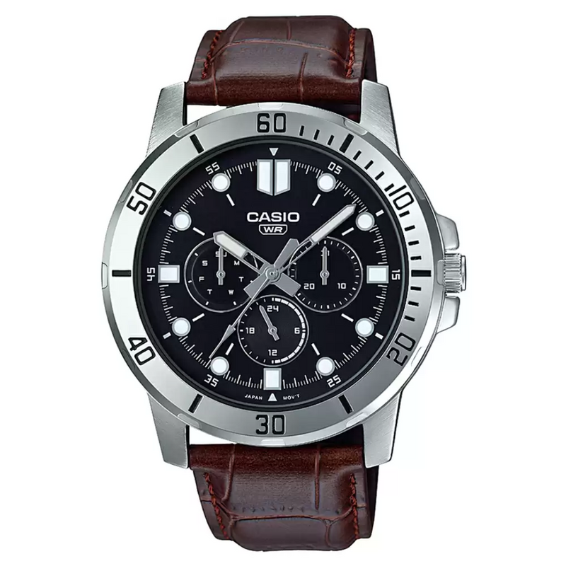 Brown Leather - Men's Watch MTP-VD300L-1EUDF - A1751