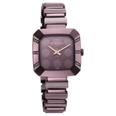 TITAN Glitz Purple Dial Metal & Plastic Strap Watch for Women 95208QD01