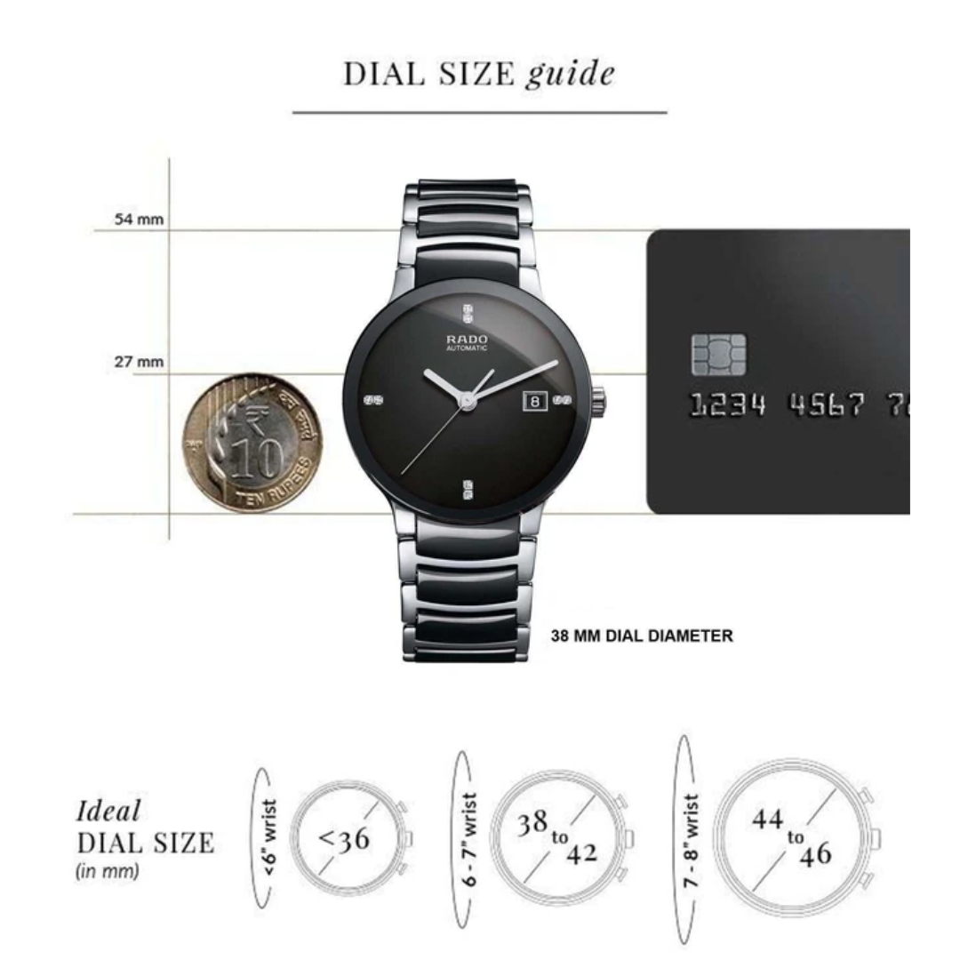 RADO Centrix Automatic Diamonds R30941702 - KRISHNA WATCH COMPANY