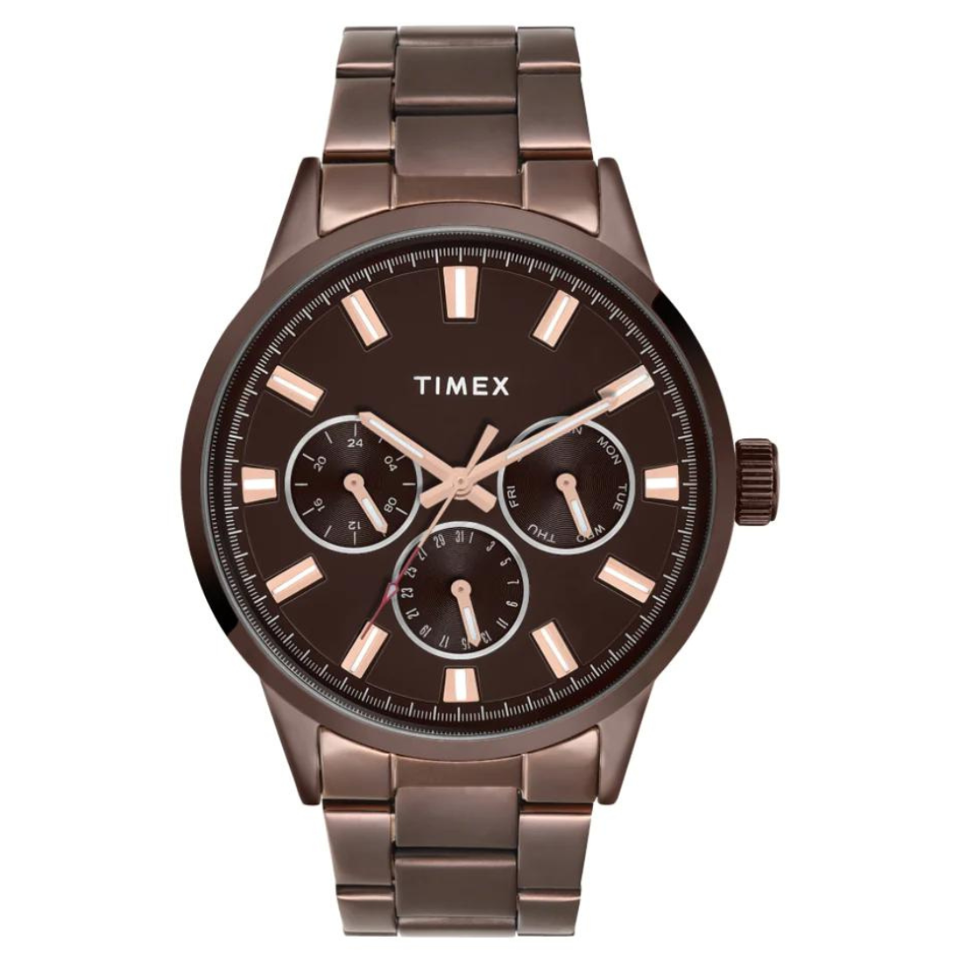 Timex Men Brown Round Multifunction Dial Watch- TWEG19929 - KRISHNA WATCH COMPANY