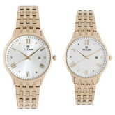 Titan Bandhan Rose Gold Dial Stainless Steel Strap Watches NP9400194201WM01