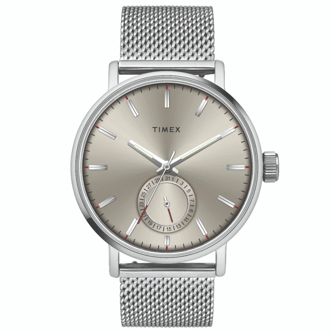 Timex Fashion Men's Grey Dial Round Case Date Function Watch -TWEG20000 - KRISHNA WATCH COMPANY