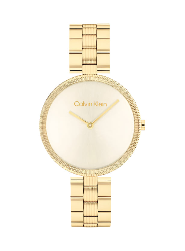 Calvin Klein Women Quartz Analog Light Champagne Dial Stainless Steel Watch 25100014 - KRISHNA WATCH COMPANY