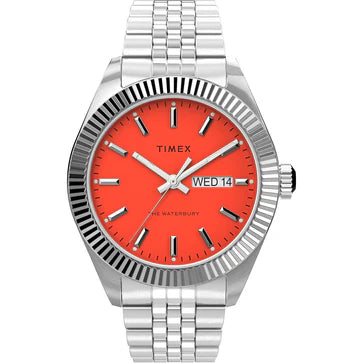 Timex Trend Waterbury 3 Hands Men's Analog Orange Dial Coloured Quartz Watch - TW2V17900UJ - KRISHNA WATCH COMPANY