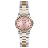 Guess Women's Watch Silver & Rose Gold Tone Case Quartz GW0686L4