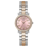 Guess Women's Watch Silver & Rose Gold Tone Case Quartz GW0686L4