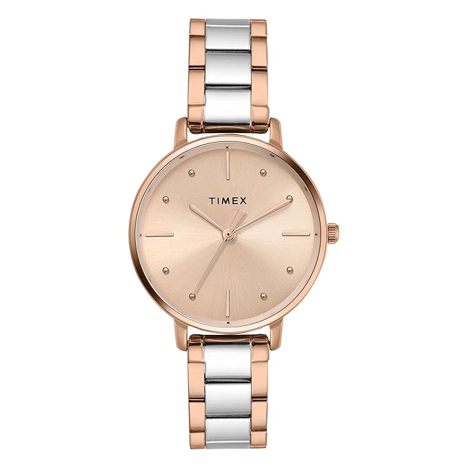 Timex Rose Gold Dial Women's Watch - TWEL15826 - KRISHNA WATCH COMPANY