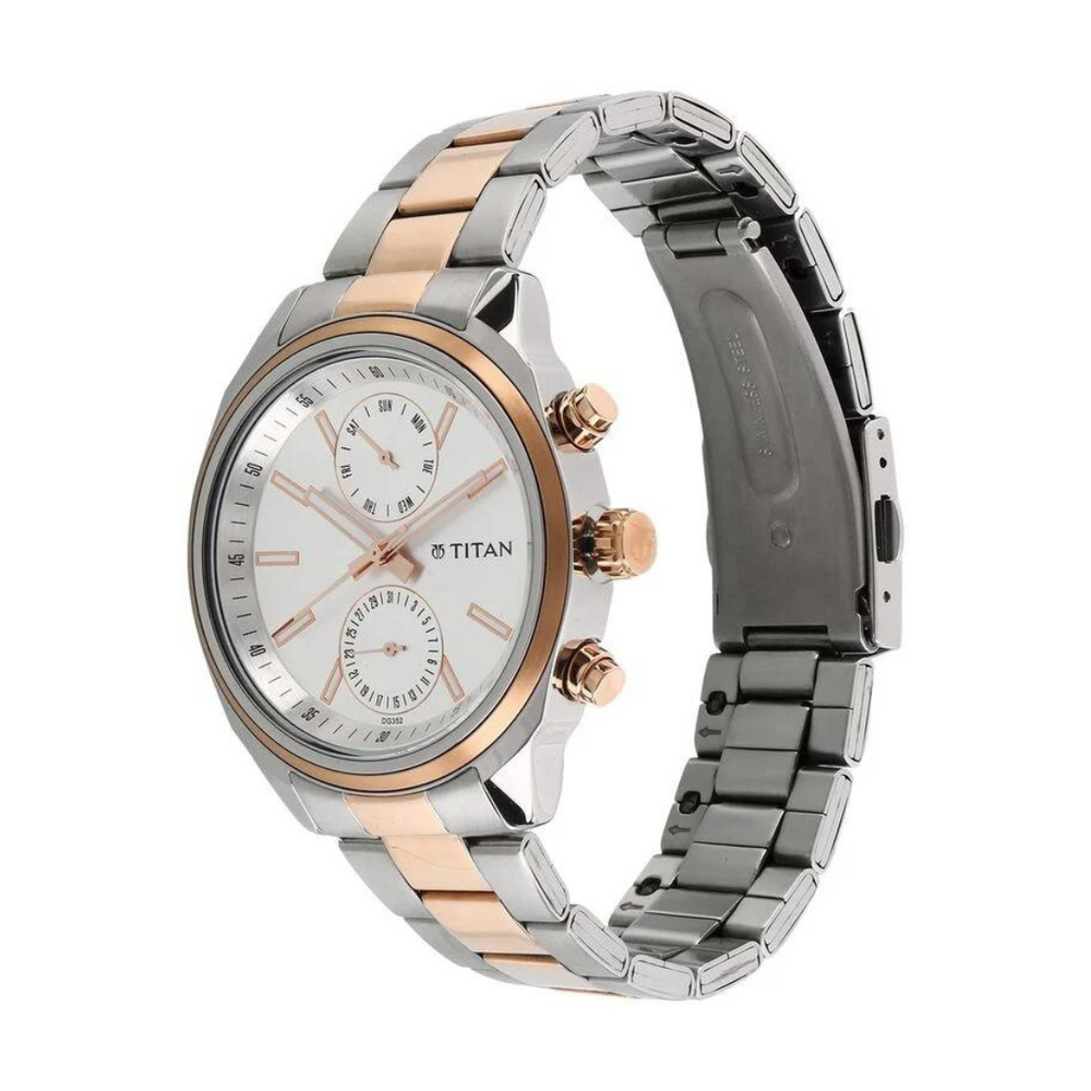 Titan Bandhan White Dial Stainless Steel Strap Watches - 17332570KM01 - KRISHNA WATCH COMPANY
