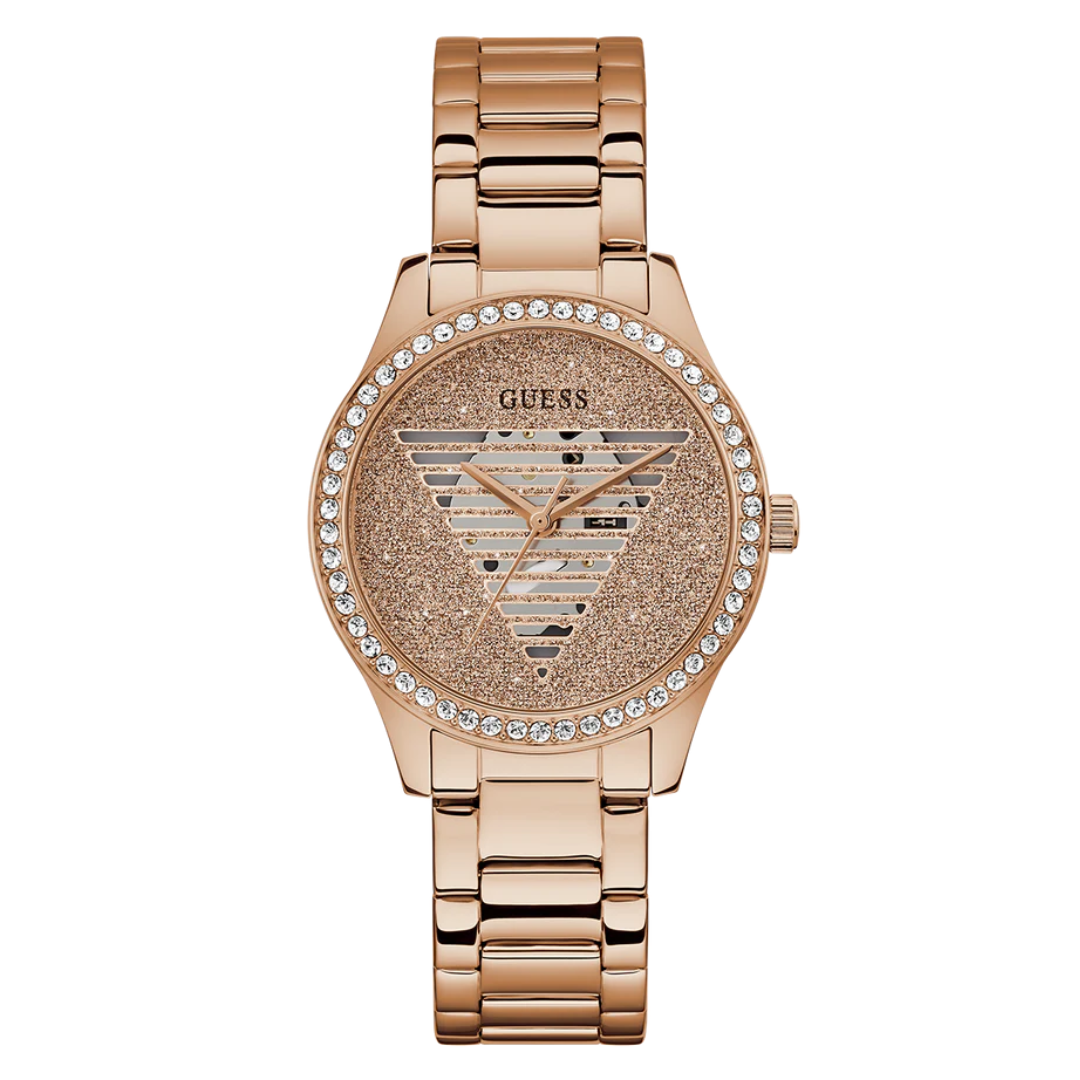 Guess Ladies Rose Gold Tone Analog Watch GW0605L3 - KRISHNA WATCH COMPANY