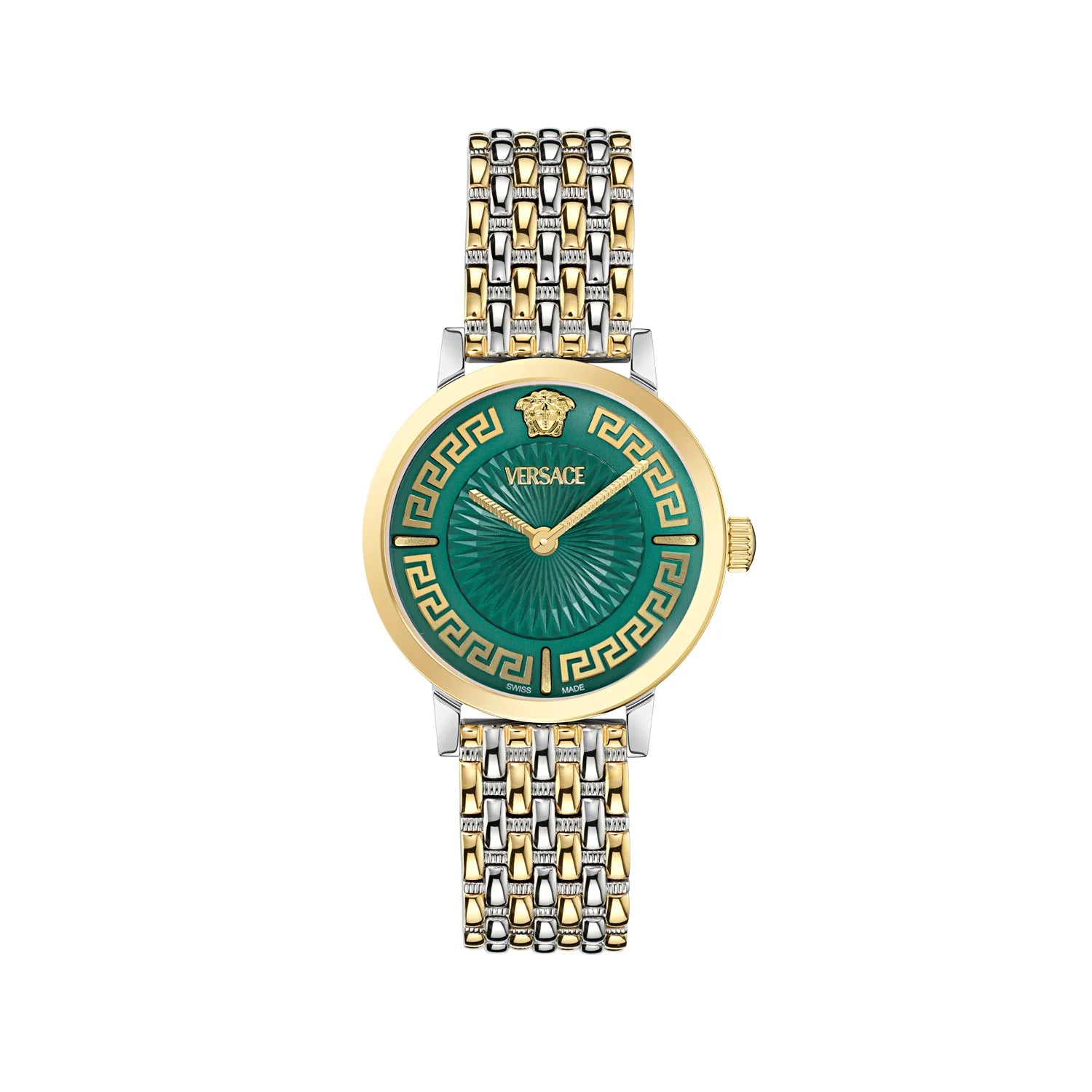Versace Green Round Dial Analog Women Watch - VE0A00325 - KRISHNA WATCH COMPANY