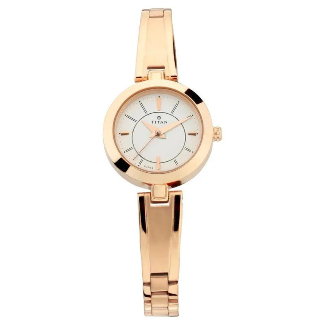 Titan Quartz Analog Silver Dial Metal Strap Watch for Women - 2598WM01 - KRISHNA WATCH COMPANY