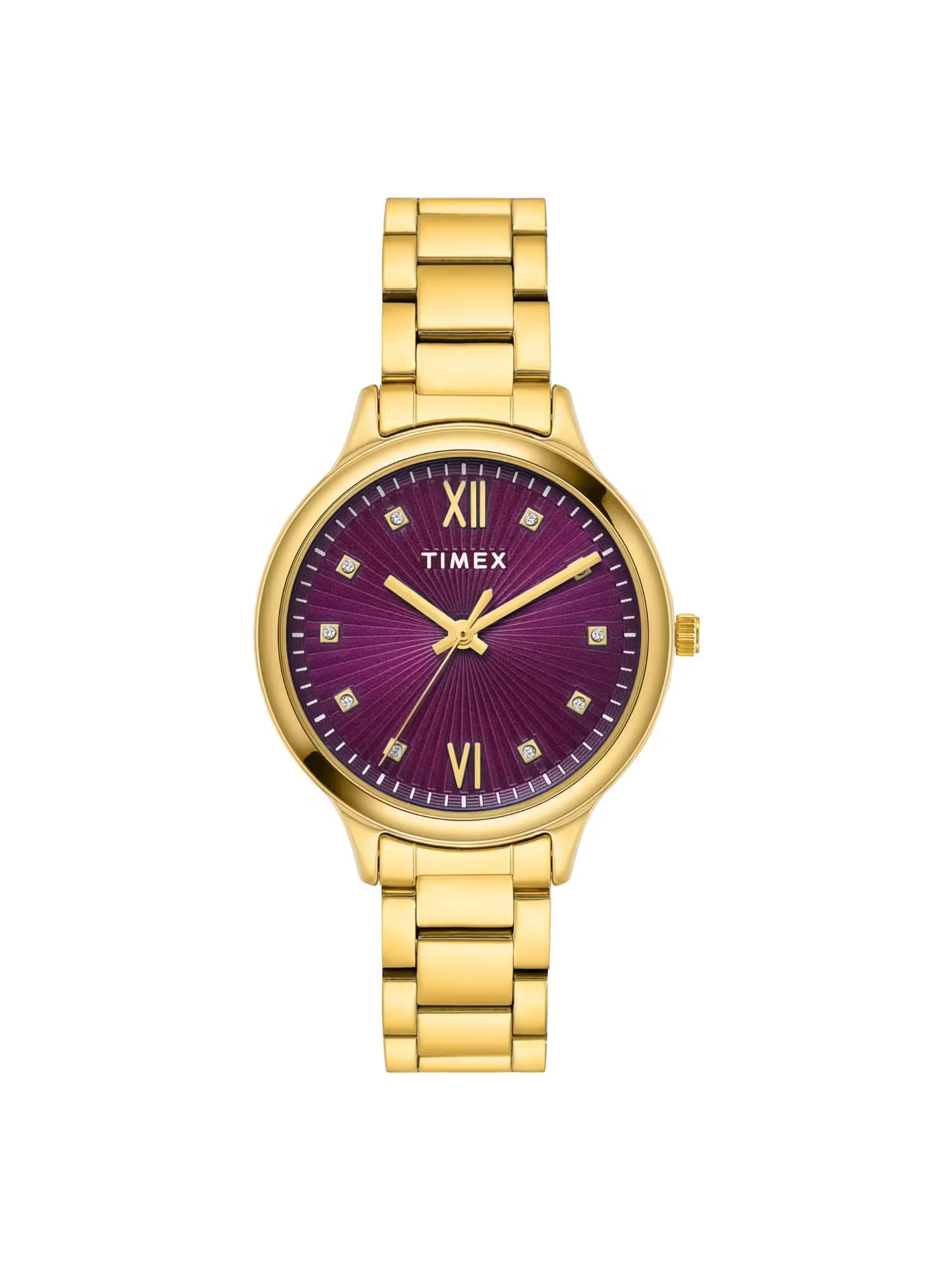 Timex Trendline Round 34mm Purple Dial Analog Women Watch - TWTL12113 - KRISHNA WATCH COMPANY