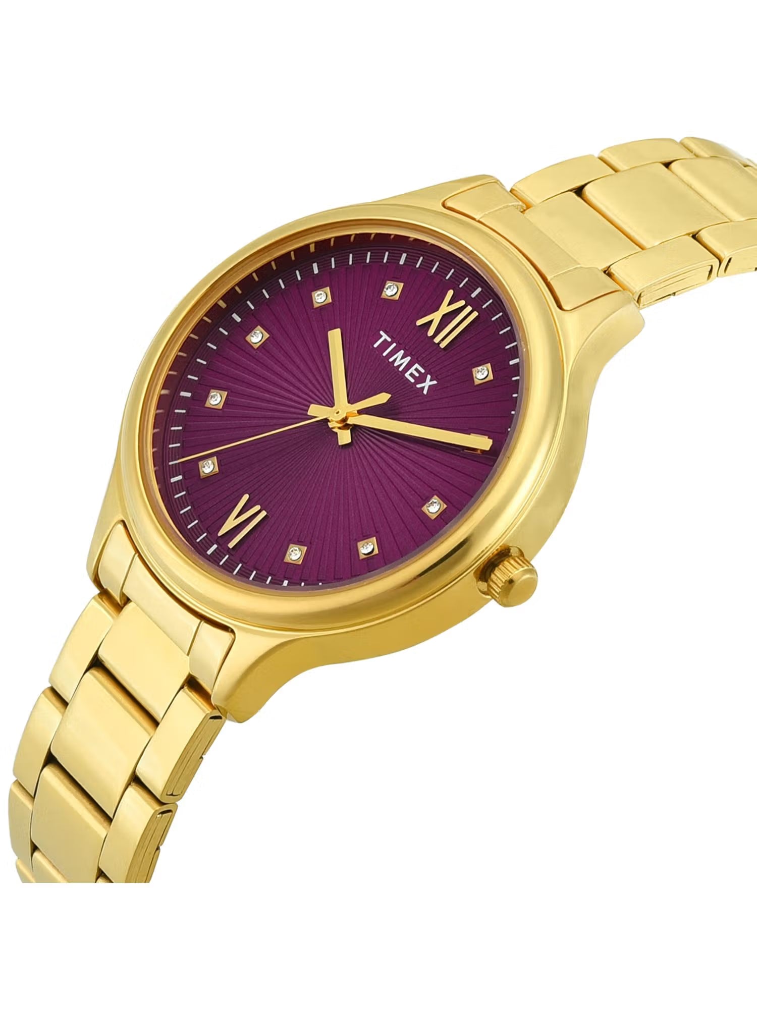 Timex Trendline Round 34mm Purple Dial Analog Women Watch - TWTL12113 - KRISHNA WATCH COMPANY
