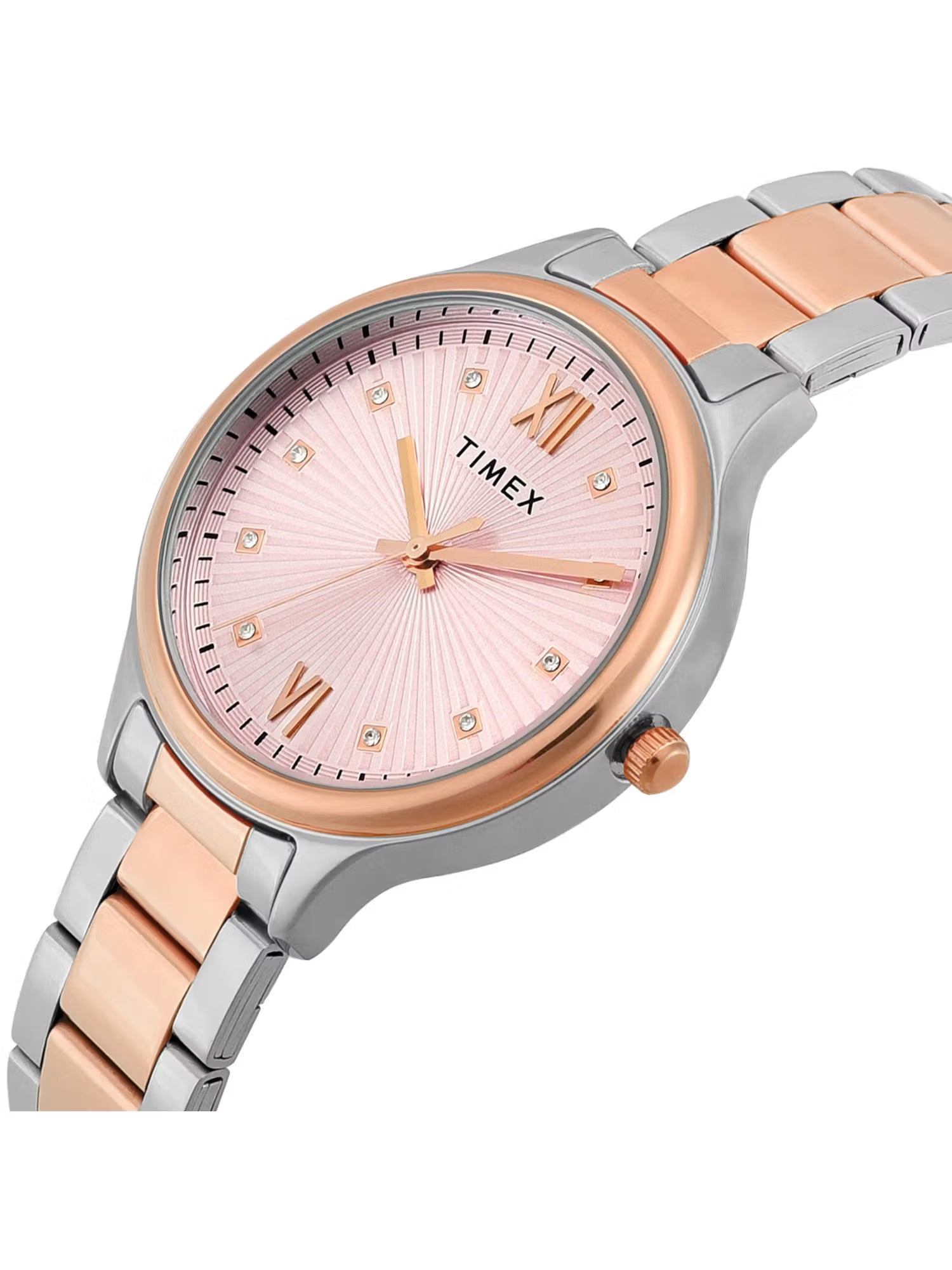 Timex Trendline Round 34mm Pink Dial Analog Women Watch - TWTL12114 - KRISHNA WATCH COMPANY