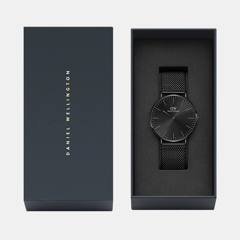 Daniel Wellington Classic Men's Black Analog Stainless Steel Watch DW00100632K - KRISHNA WATCH COMPANY
