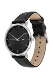Tommy Hilfiger Mens Black Leather Analogue Watch - TH1791651 - KRISHNA WATCH COMPANY