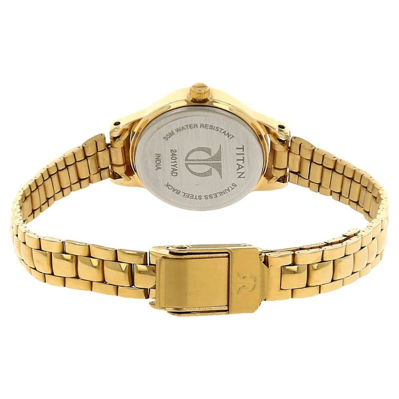 Titan Quartz Analog White Dial Stainless Steel Strap Watch for Women / 2401YM01 - KRISHNA WATCH COMPANY