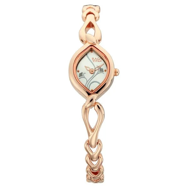 Titan Quartz Analog Silver Dial Metal Strap Watch for Women - 2455WM01 - KRISHNA WATCH COMPANY
